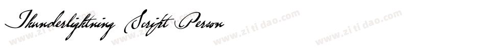 Thunderlightning Script Personal Use字体转换